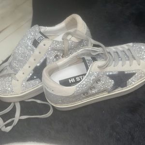 Golden Goose Hi Star Glitter Sneaker size 35